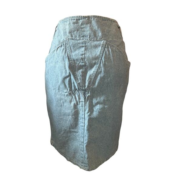 Organically Grown Vintage 80's Denim Skirt Size 7 - Picture 2 of 7
